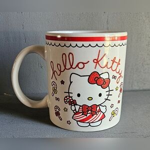 Hello Kitty red peppermint Christmas holiday theme‎ coffee cup 20oz
